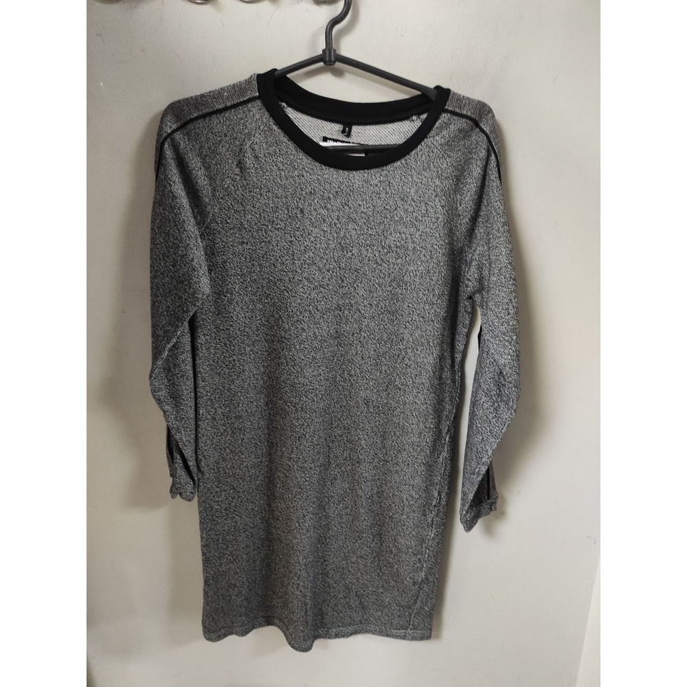 Long Sleeve Top Women's Gray EUC Marled knit